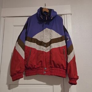 Vintage Head Ski Jacket Red White Purple Brown Gray Men's Large